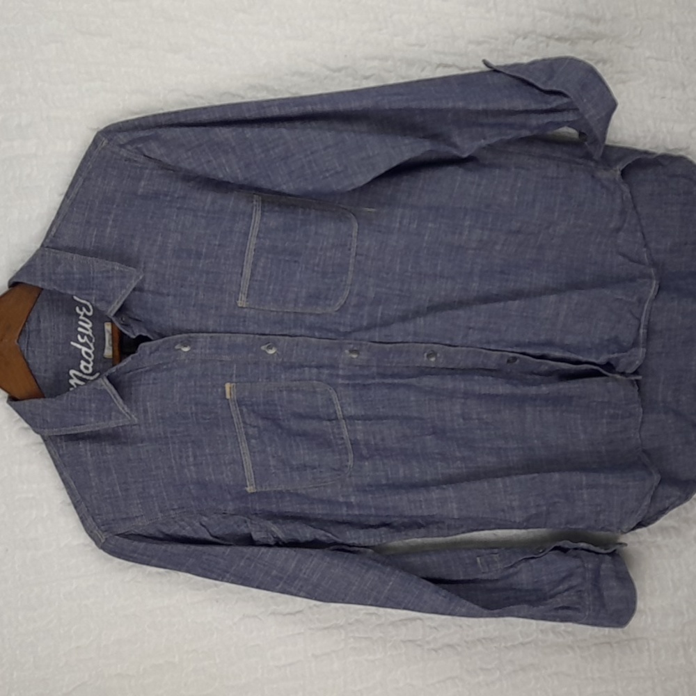 Madewell Women Button Shirt Medium Blue #73